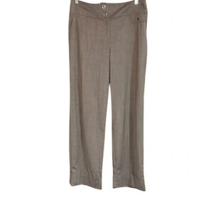 St. John Taupe Wool Blend Wide Leg Pants Size 10